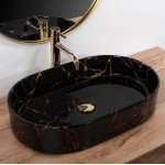 Накладной умывальник Rea Nadia 60 Black Marble Shiny